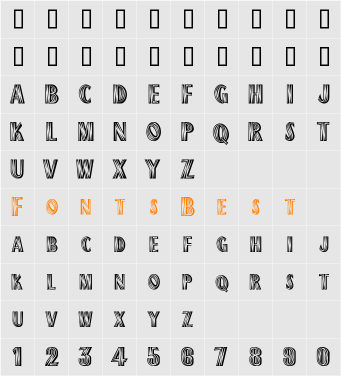 Plank-Condensed Character Map