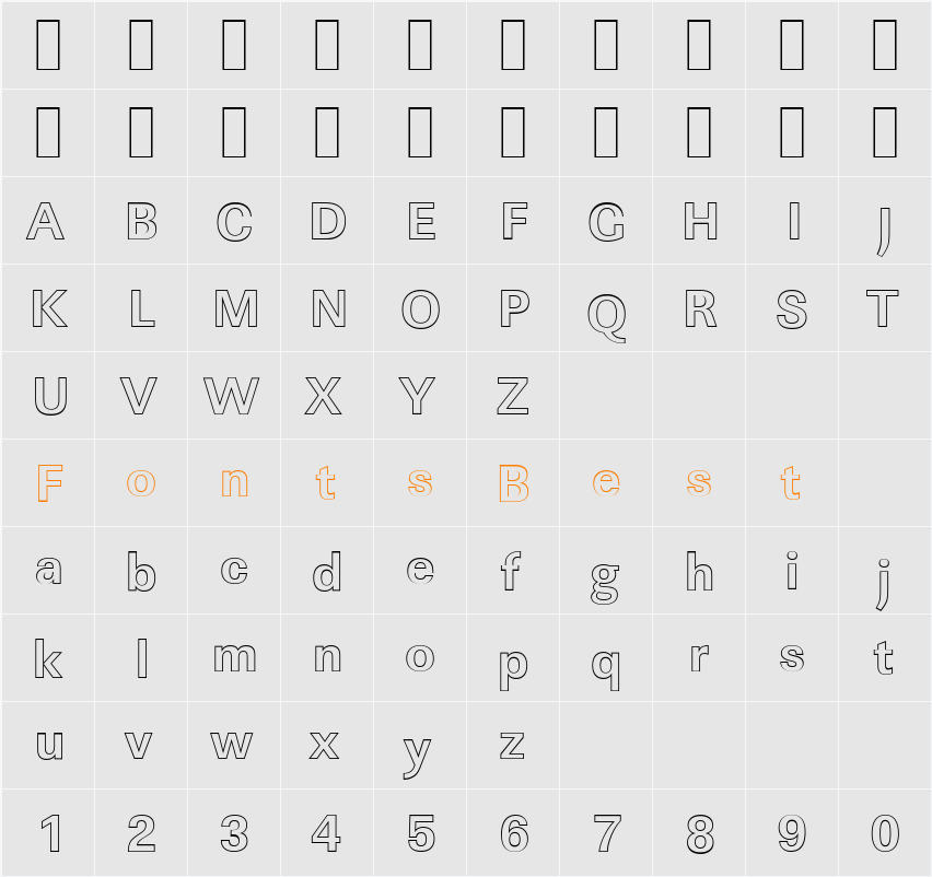 LinearOu Character Map