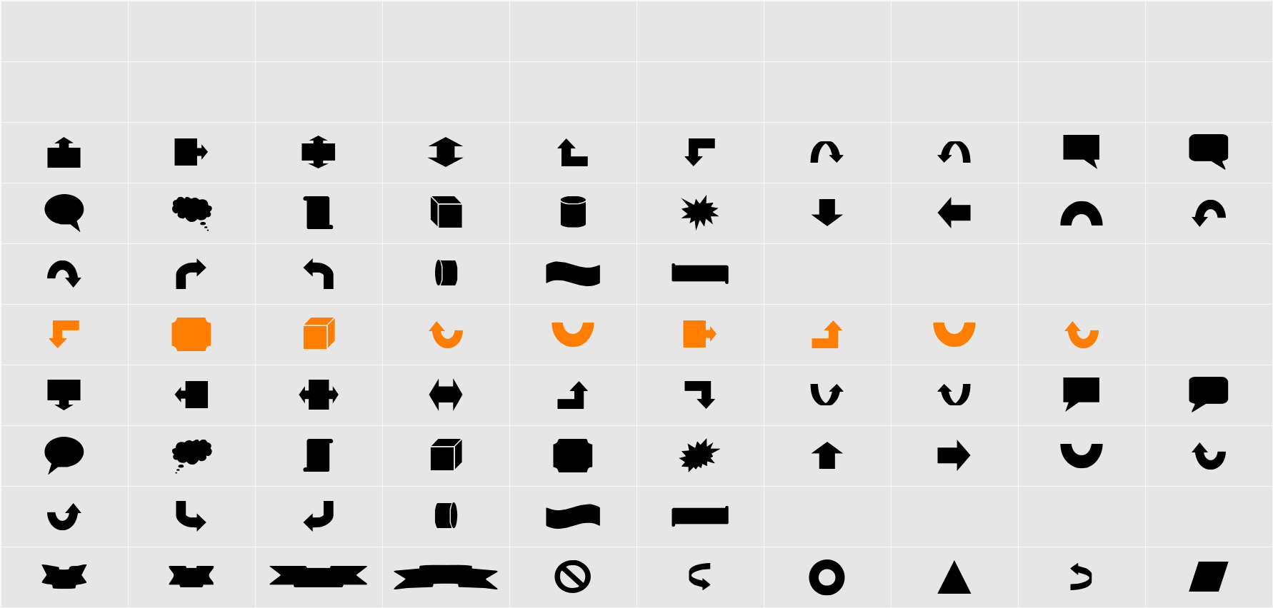 VariShapes Solid Character Map