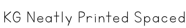 KG Neatly Printed Spaced Font Image