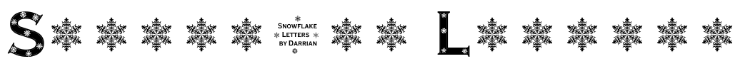 Snowflake Letters