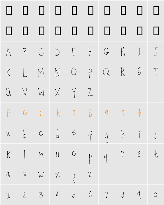 Katie Character Map