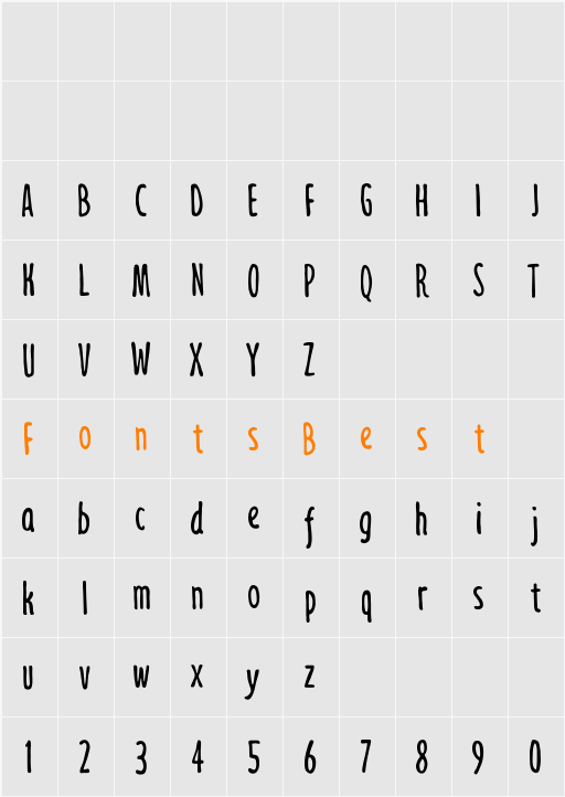 Jollysight Sans Character Map
