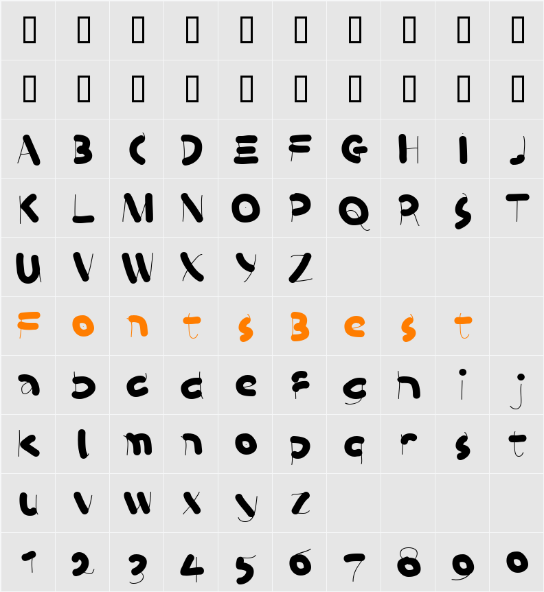 KL1_Sausages Character Map