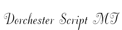 Dorchester Script MT Font Image