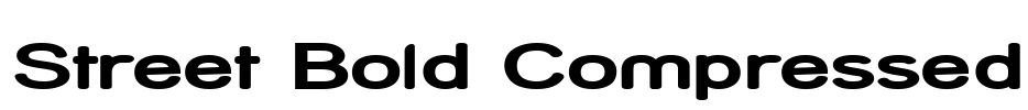 Street Bold Compressed Font Image