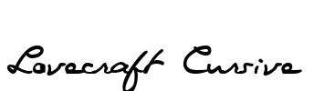 Lovecraft Cursive Font Image
