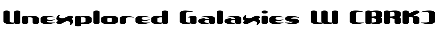 Unexplored Galaxies W (BRK) Font Image