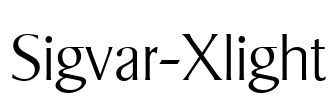 Sigvar-Xlight Font Image