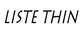 Liste Thin Font Image