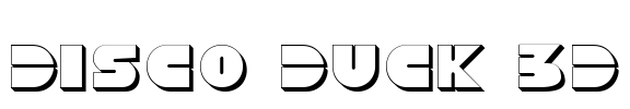 Disco Duck 3D Font Image