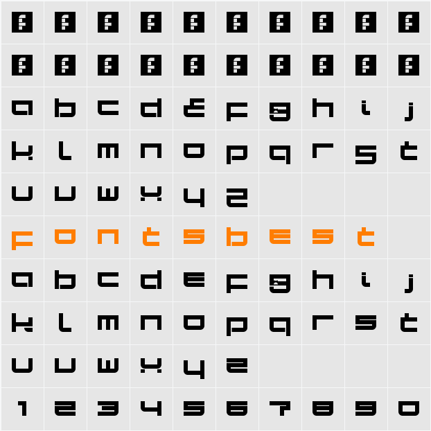Sampa LDR Character Map