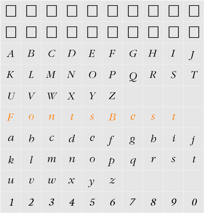 PSL Paksin Character Map