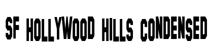 SF Hollywood Hills Condensed Font Image