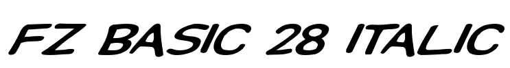 FZ BASIC 28 ITALIC Font Image