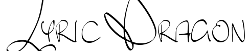 Lyric Dragon Font Image