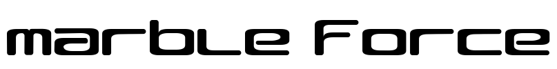 marble force Font Image