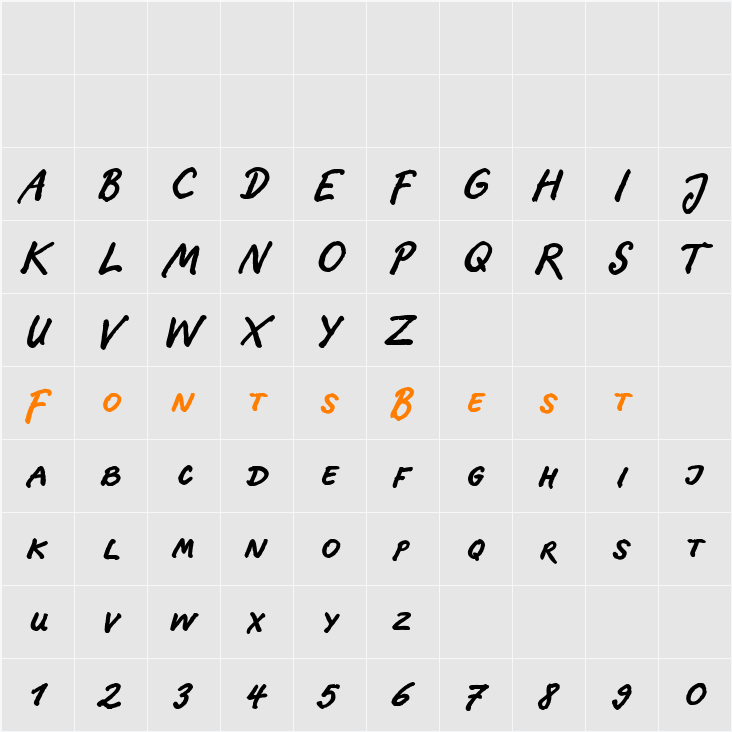 RopsenScript-BoldSC Character Map