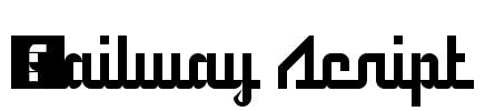 5Railway Script Font Image