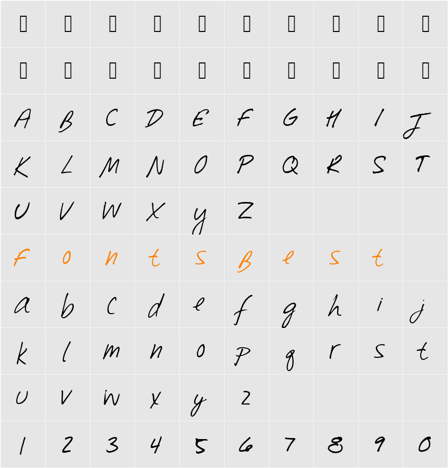 Southpaw Character Map