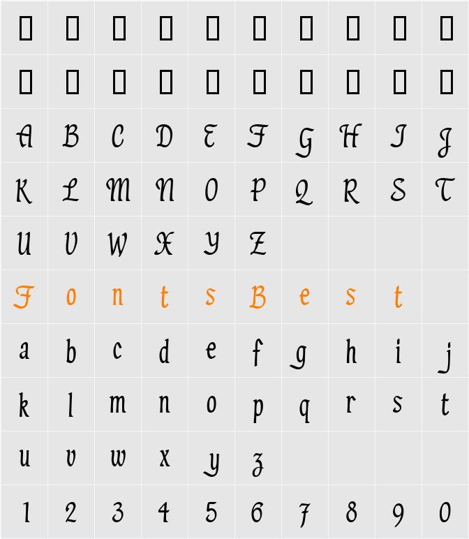 ElicitSSK Character Map