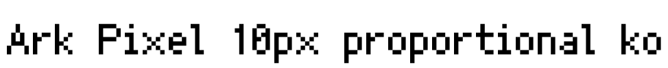 Ark Pixel 10px proportional ko