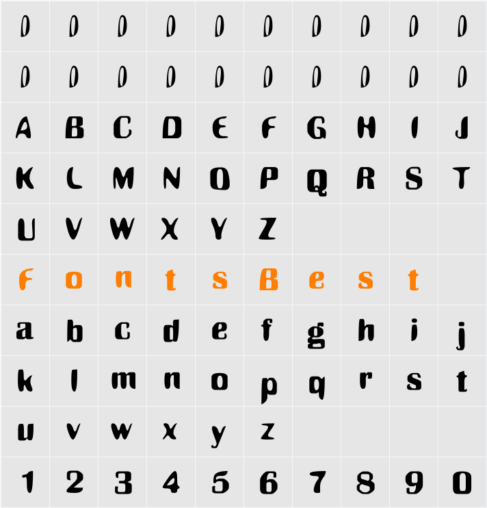 330-CAI978 Character Map
