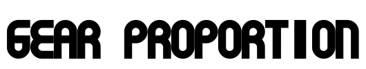 Gear Proportion Font Image