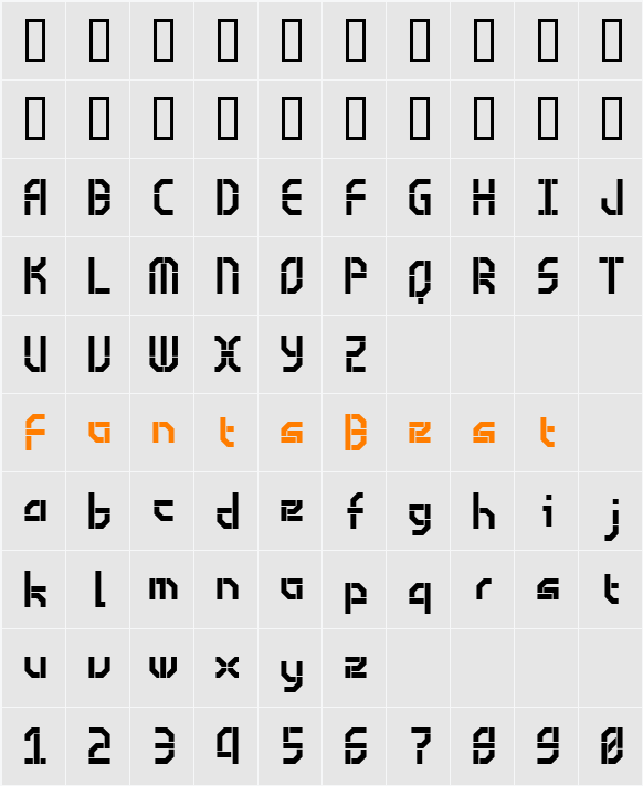 EDIFICE Character Map