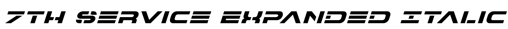 7th Service Expanded Italic Font Image