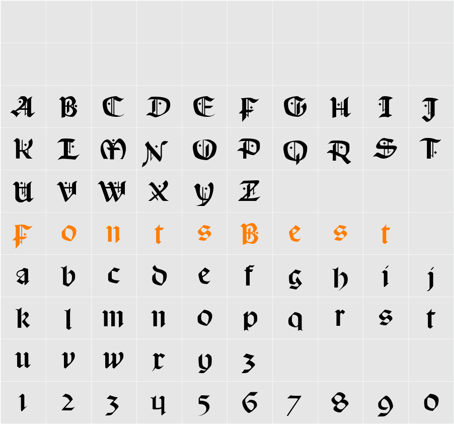 Schampel Character Map