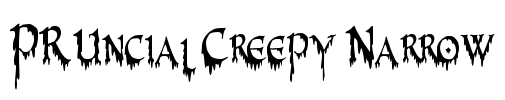 PR-Uncial Creepy Narrow Font Image