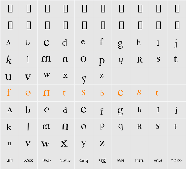 3 grammes 5 Character Map