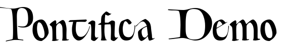 Pontifica Demo Font Image