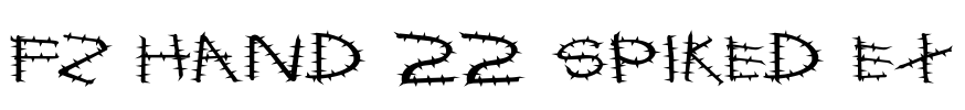 FZ HAND 22 SPIKED EX Font Image