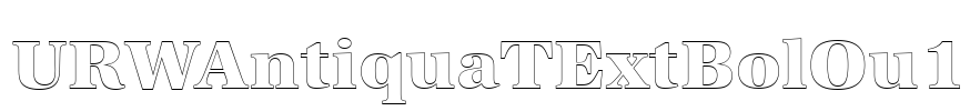 URWAntiquaTExtBolOu1 Font Image