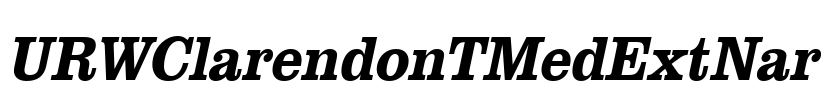 URWClarendonTMedExtNar Font Image