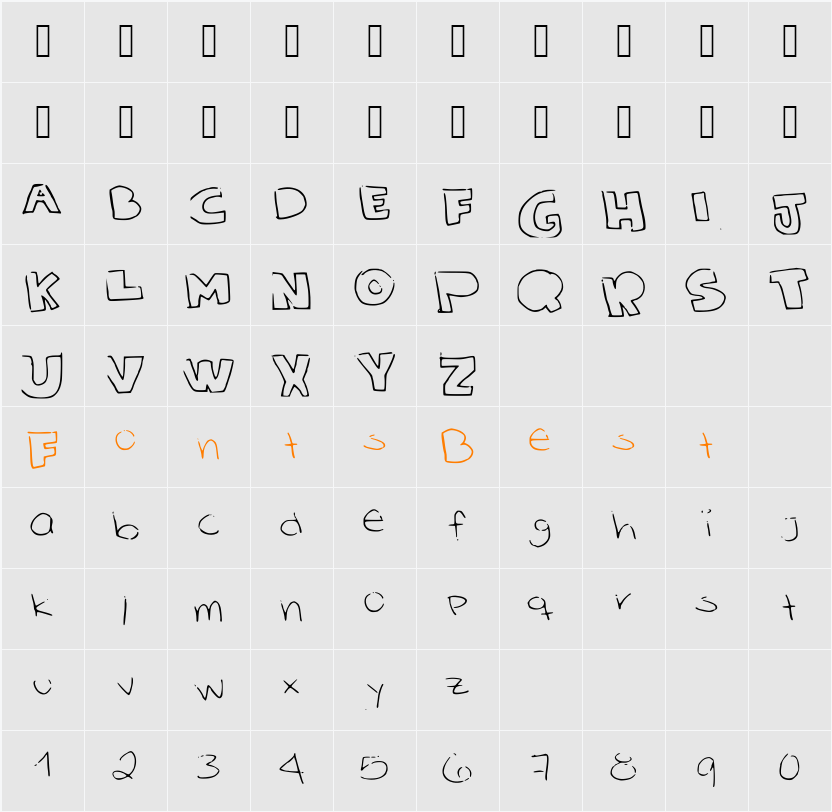 SolsHand Character Map