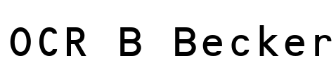 OCR B Becker