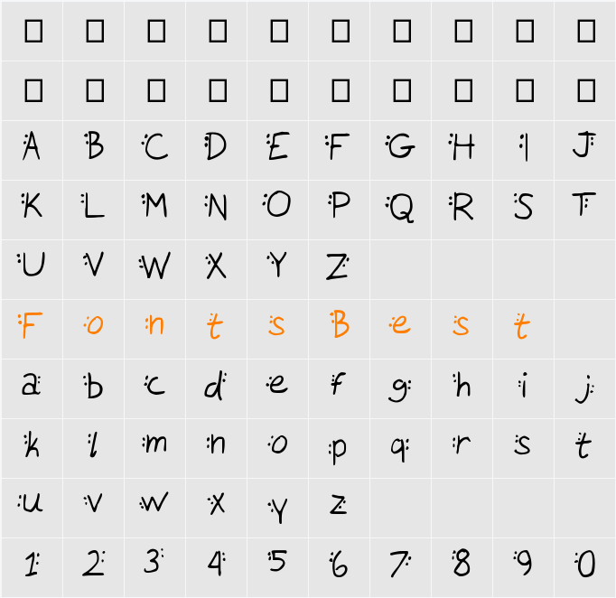 Dotty Character Map