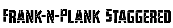 Frank-n-Plank Staggered Font Image