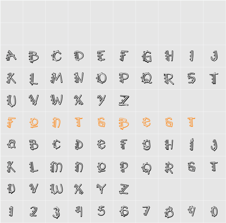Y2K PopMuzik Outline AOE Character Map