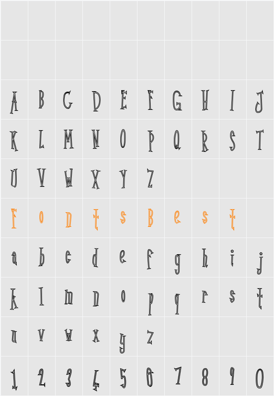 Kunang Kunang outline Character Map