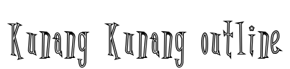 Kunang Kunang outline Font Image