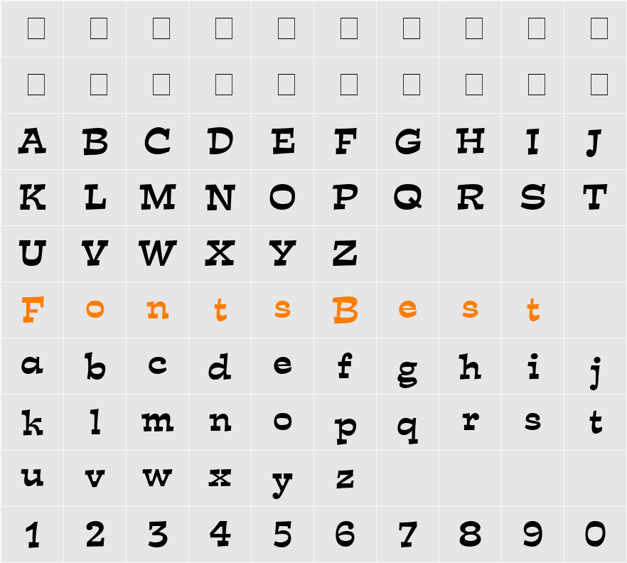 Expo Character Map