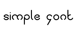 simple font Font Image