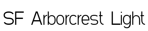 SF Arborcrest Light Font Image
