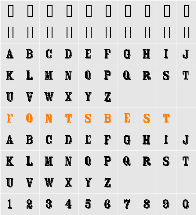 FT Rosecube Character Map