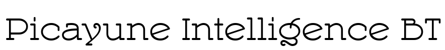 Picayune Intelligence BT Font Image