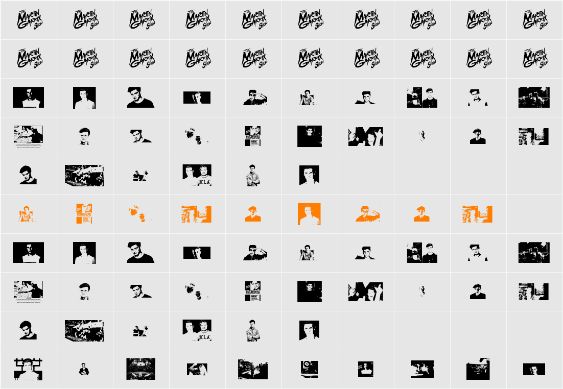 The Martin Garrix Font Character Map